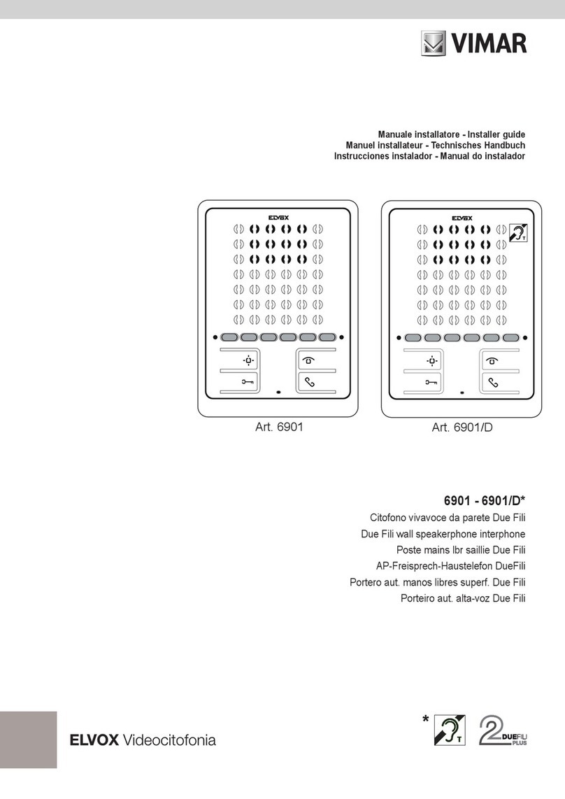 Vimar Elvox 6901 Assembly instructions