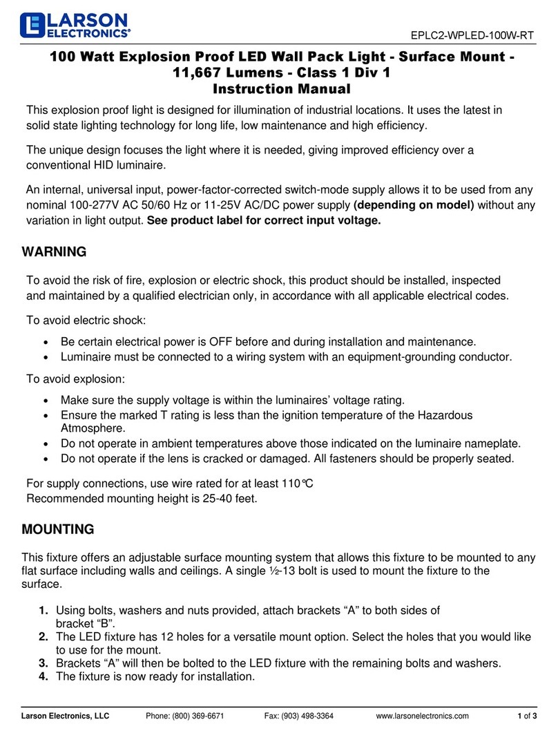 Larson Electronics EPLC2-WPLED-100W-RT instruction manual