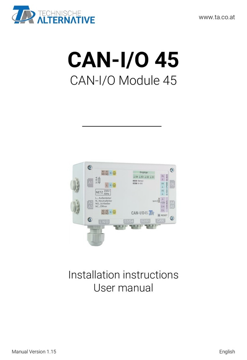 Technische Alternative CAN-I/O45 installation instructions
