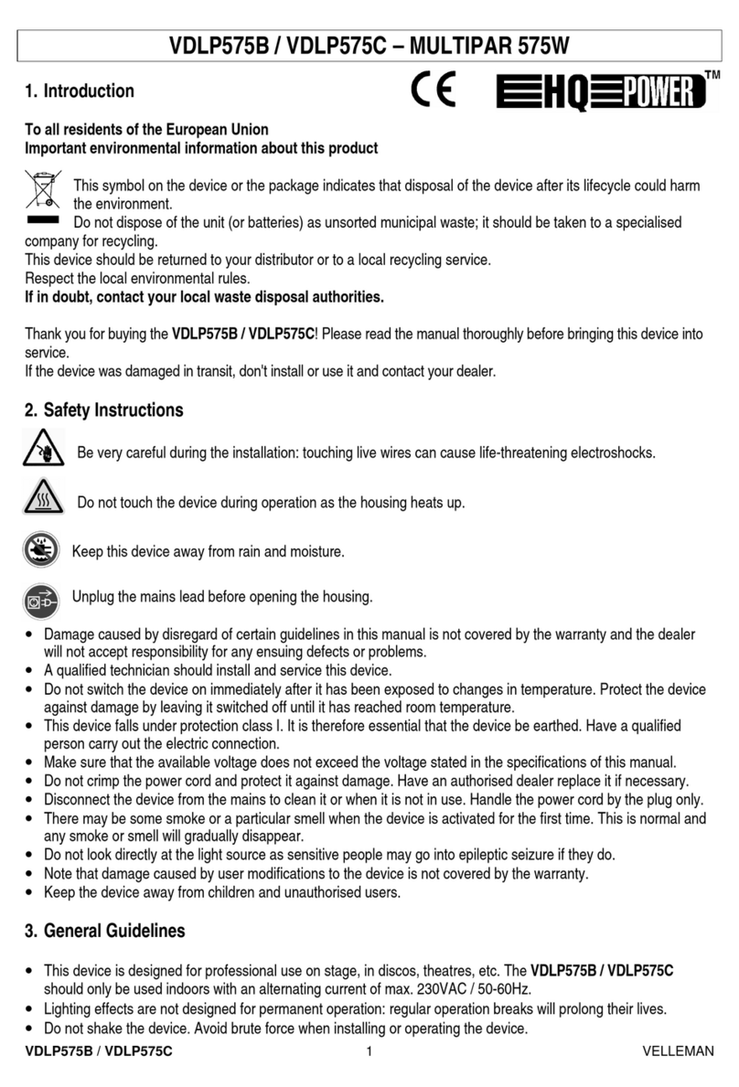 HQ Power VDLP575B User manual