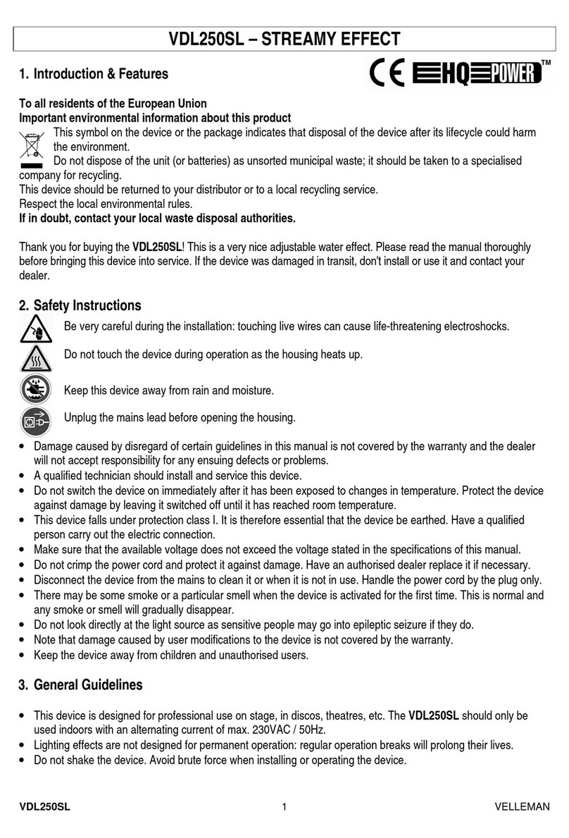 HQ Power VDL250SL User manual