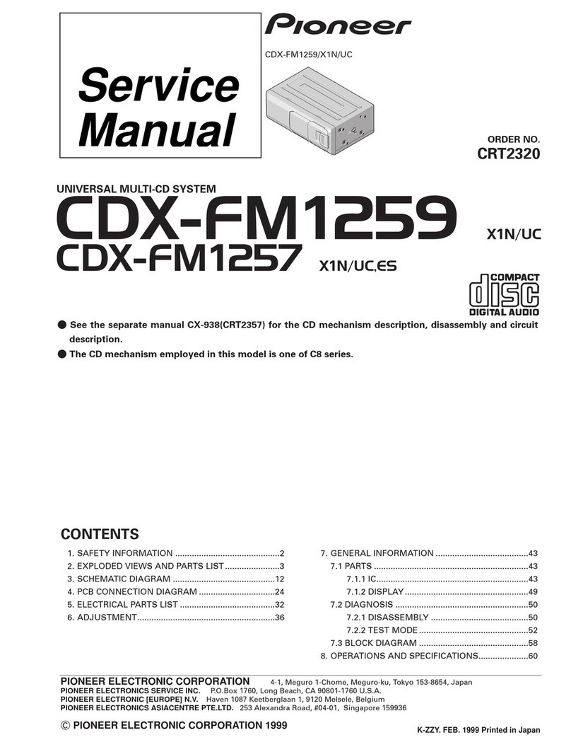 Pioneer CDX-FM1259 User manual