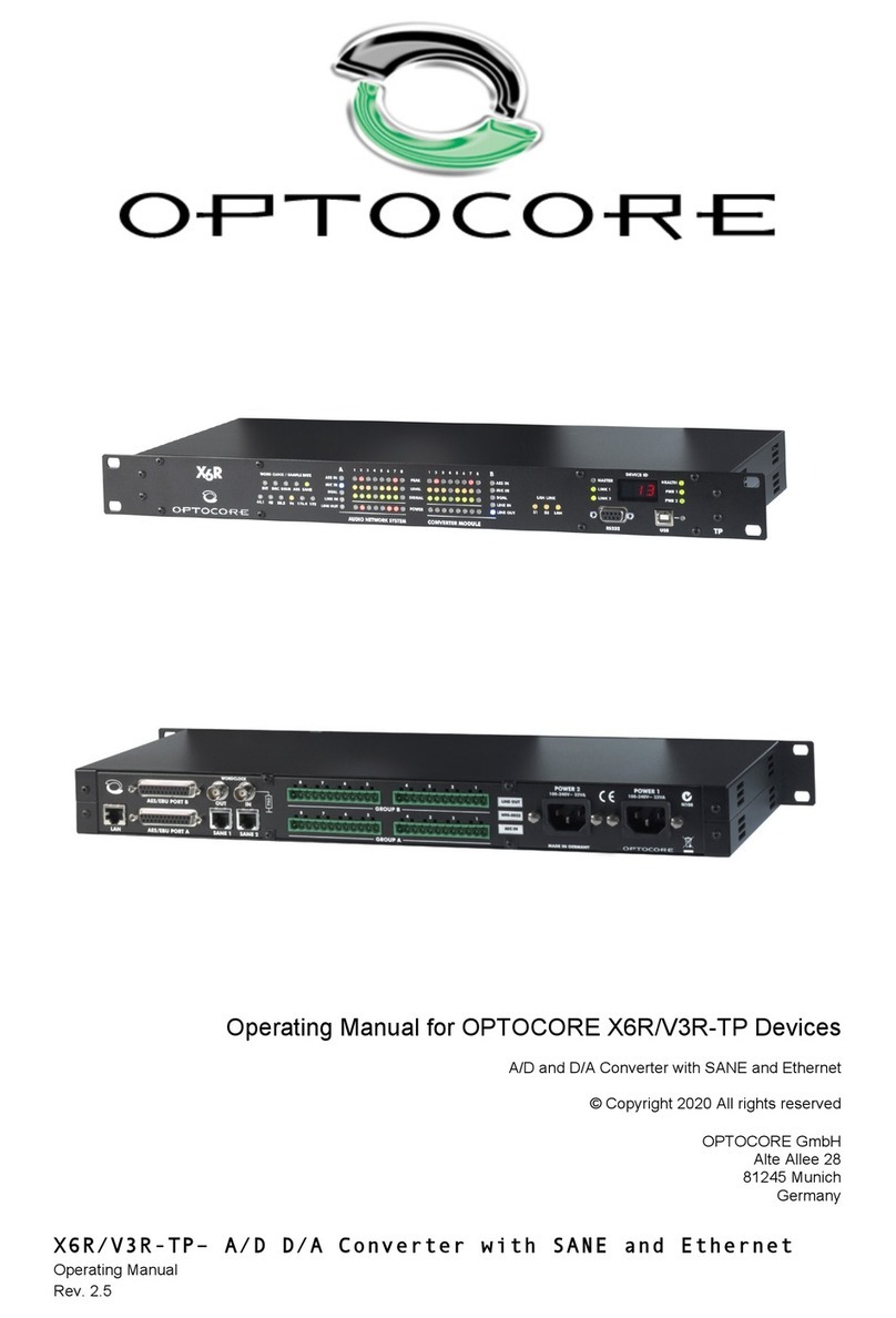 Optocore X6R-TP operating manual