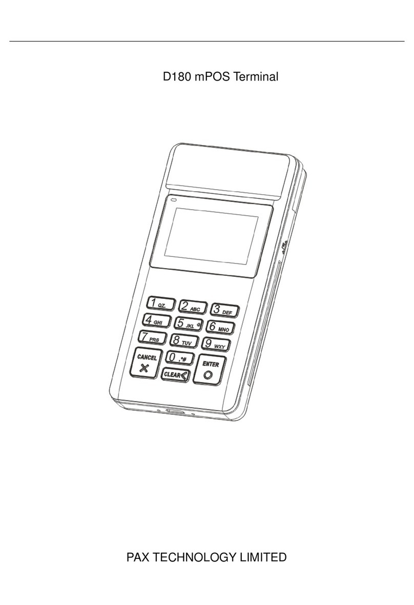 Pax Technology D180RF User manual Pax Technology D180RF User manual