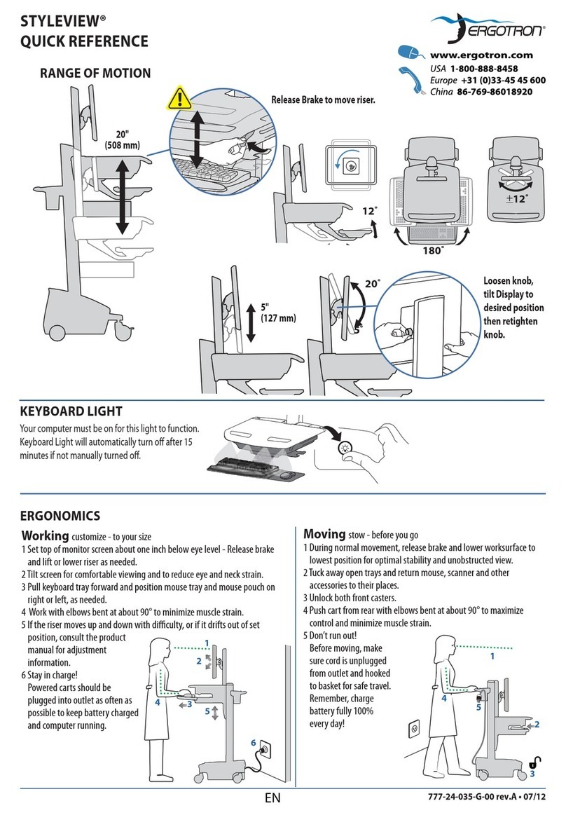 Ergotron STYLEVIEW SV42-3362-1 User manual