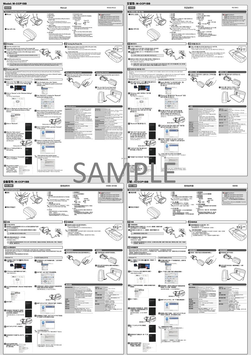 Elecom M-CCP1BB User manual