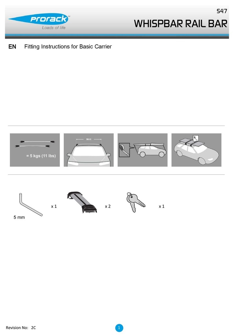 Prorack WHISPBAR S47 Operation and installation manual