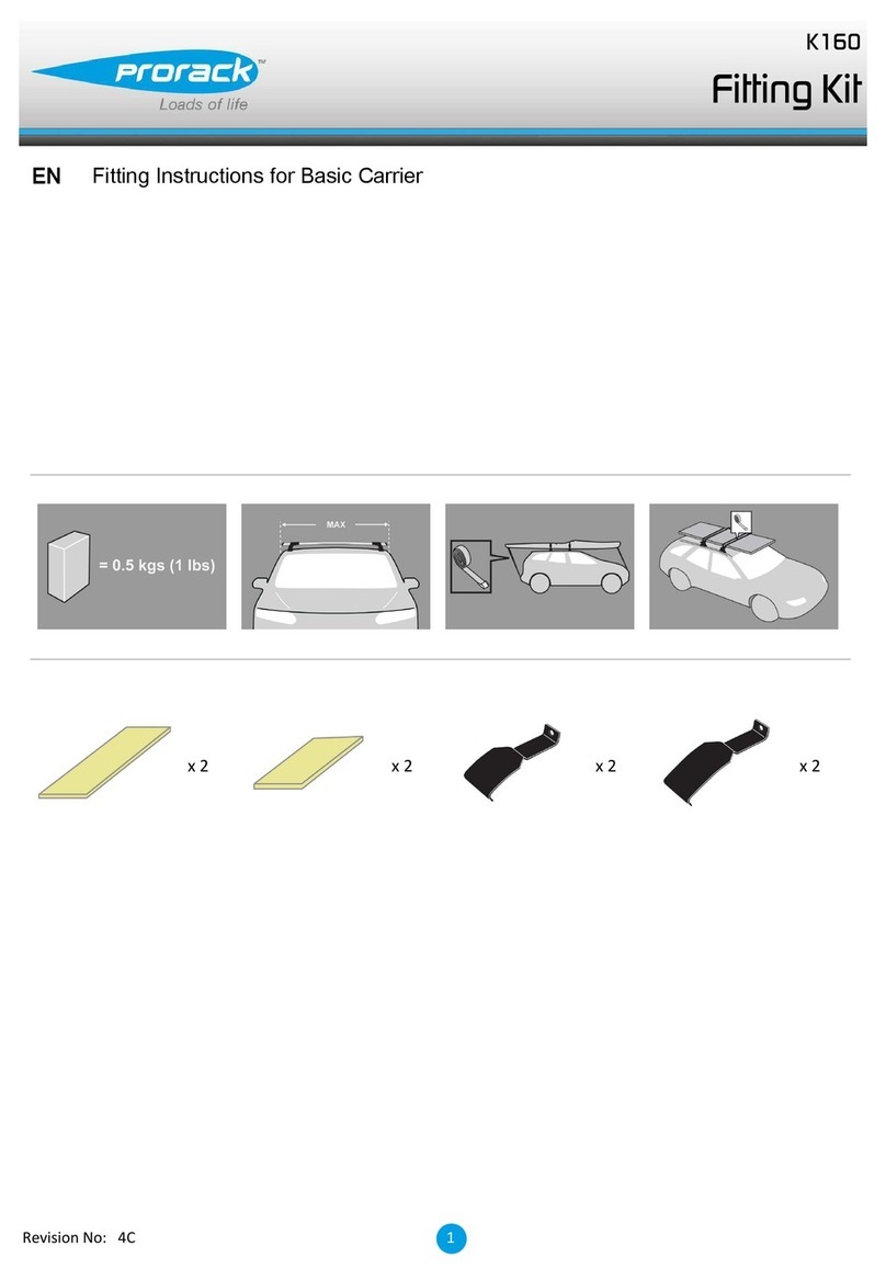 Prorack K160 Operation and installation manual
