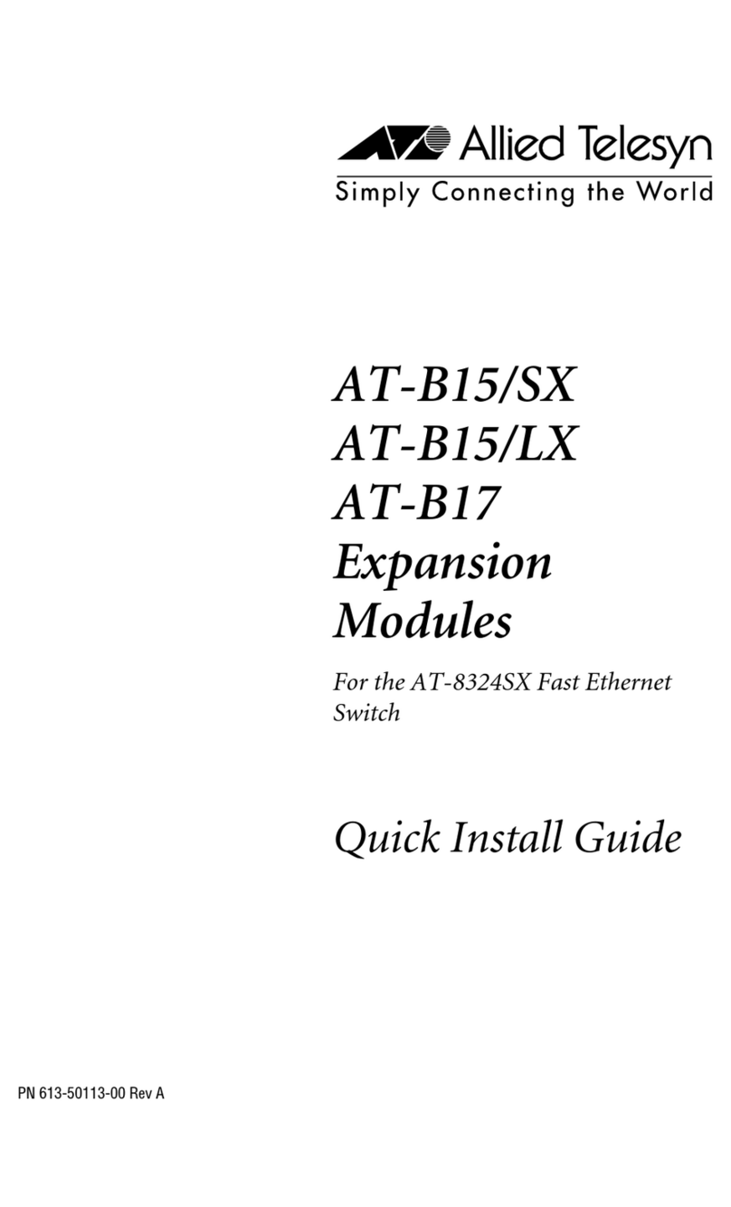 Allied Telesis AT-B15/SX User manual Allied Telesis AT-B15/SX User manual