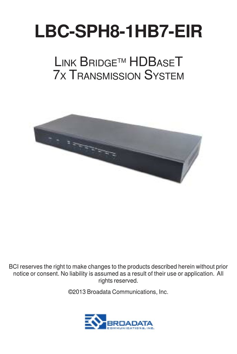 Broadata Communications Link Bridge LBC-SPH8-1HB7-EIR user manual