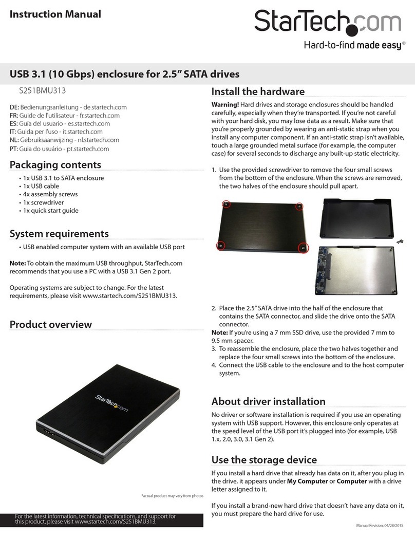 StarTech.com S251BMU313 User manual StarTech.com S251BMU313 User manual