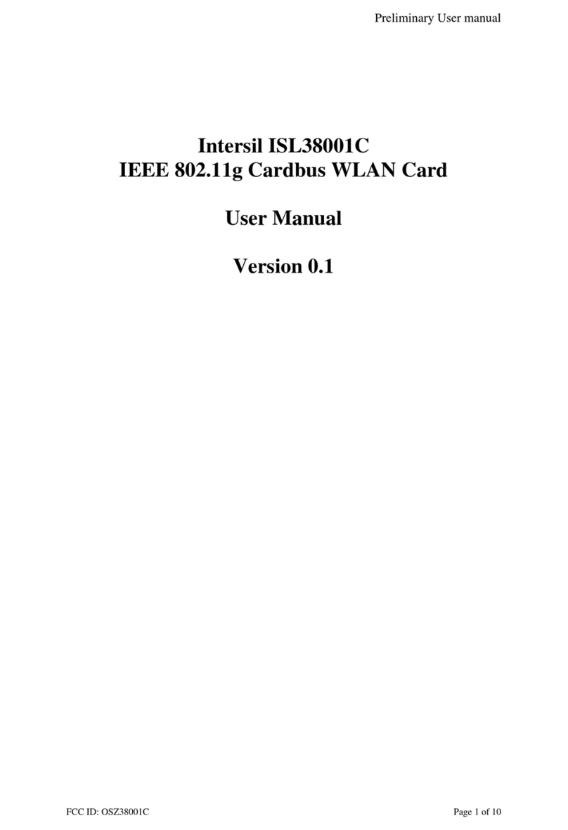 Conexant Intersil ISL38001C user manual