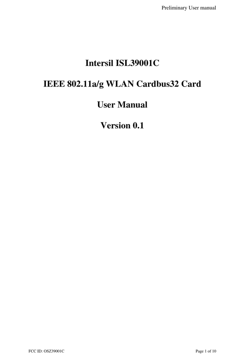 Conexant Intersil ISL39001C User manual