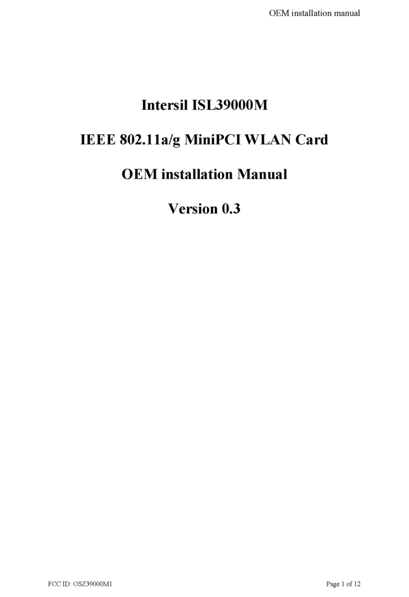Conexant Intersil ISL39000M User manual
