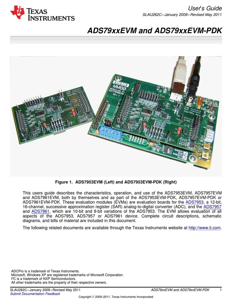 Texas Instruments ADS79 EVM-PDK Series User manual