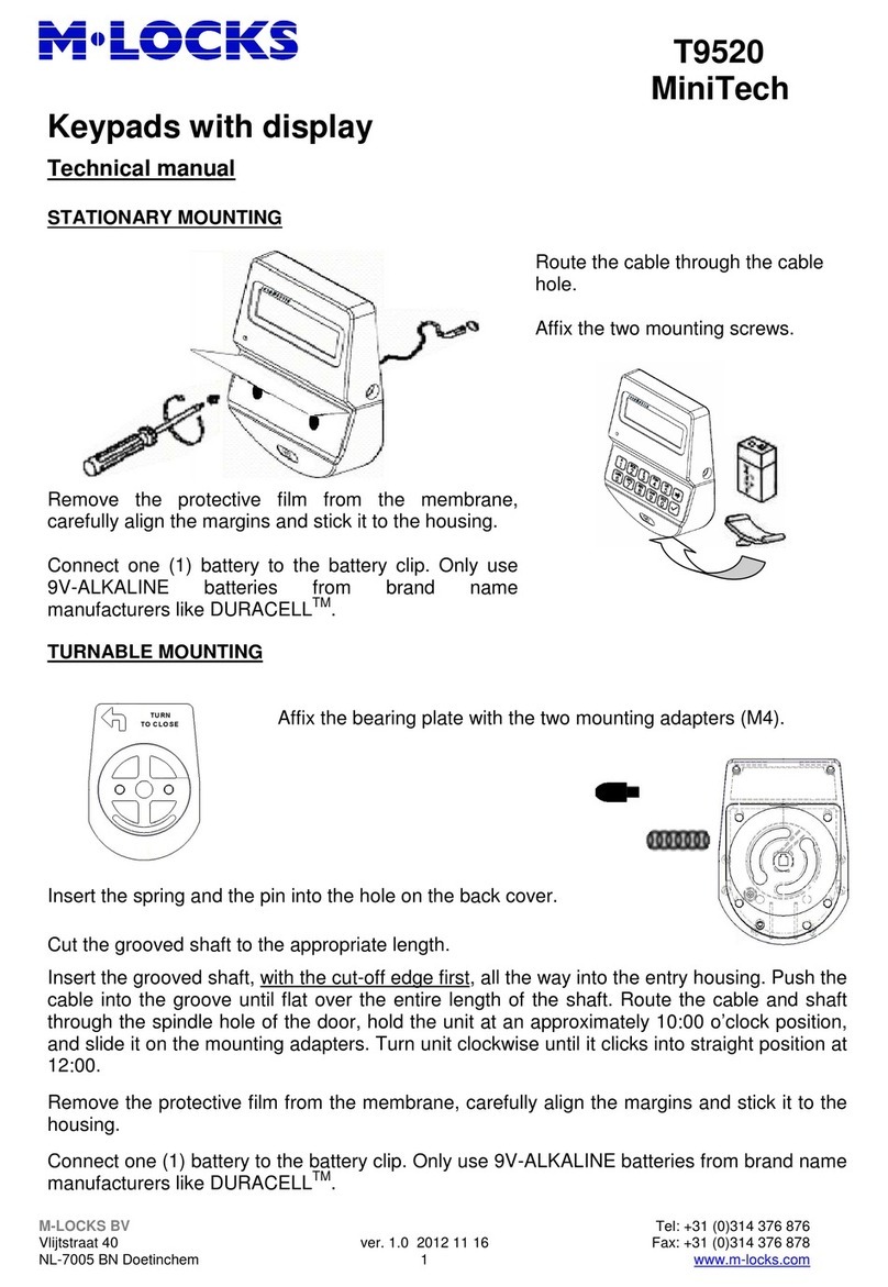 M-LOCKS MiniTech T9520 User manual