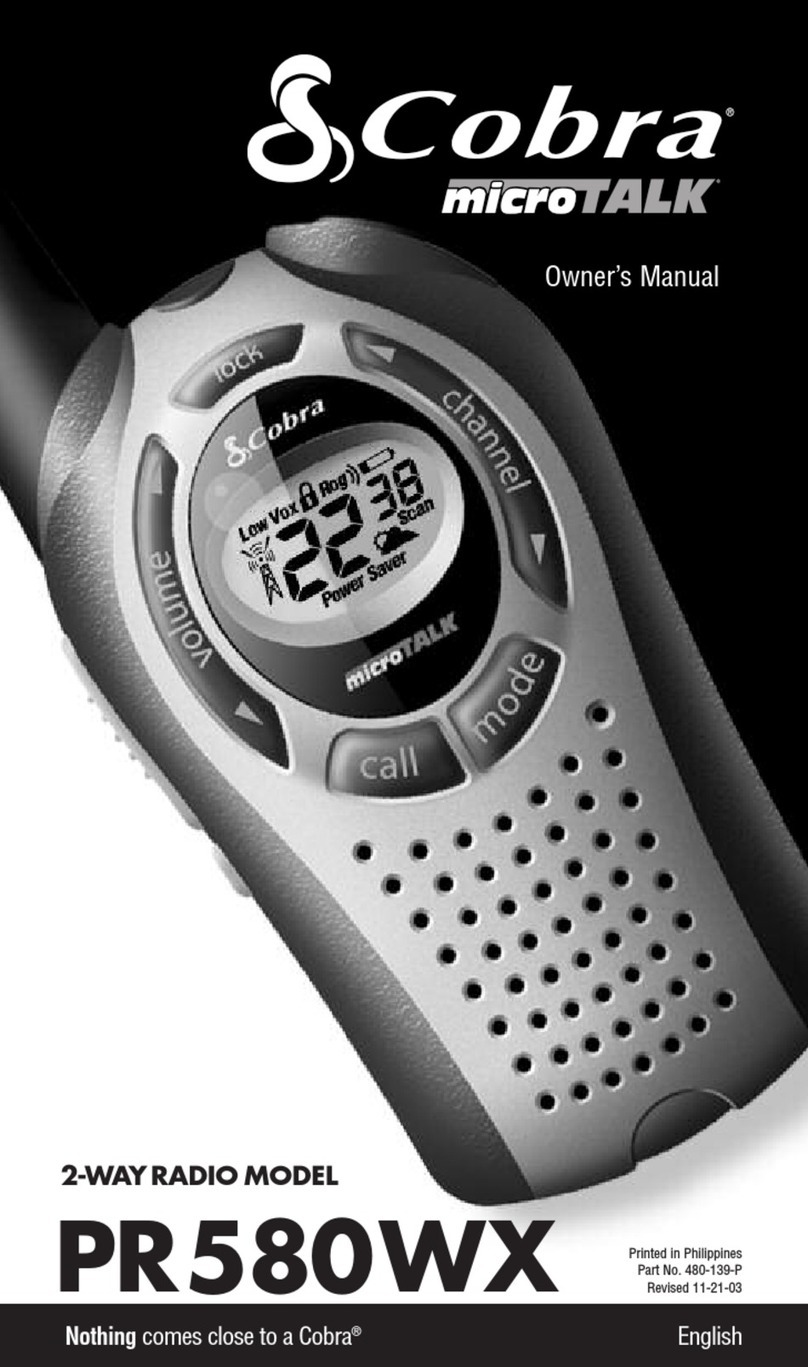 Cobra microTALK PR580WX User manual