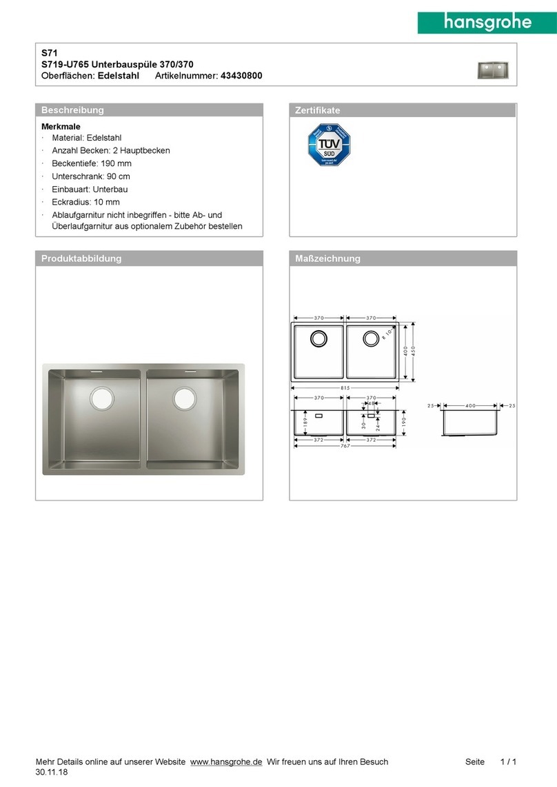 Hans Grohe 43201 Series Instructions for use/assembly instructions