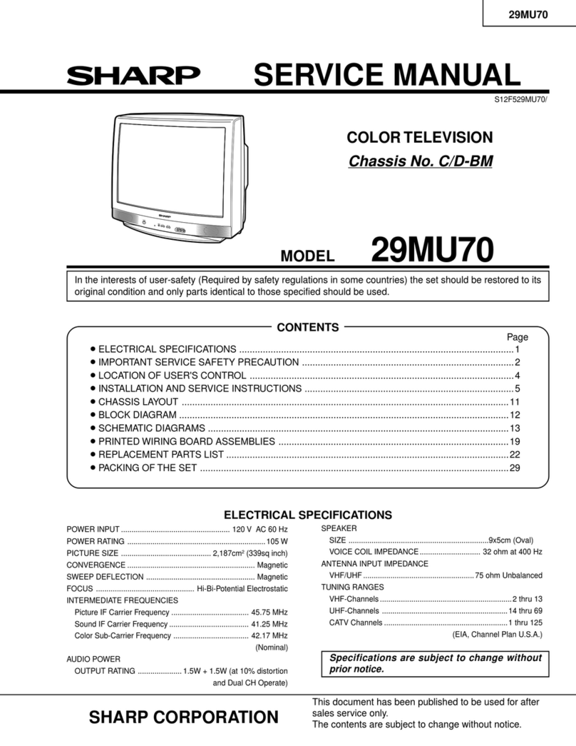 Sharp 29MU70 User manual Sharp 29MU70 User manual