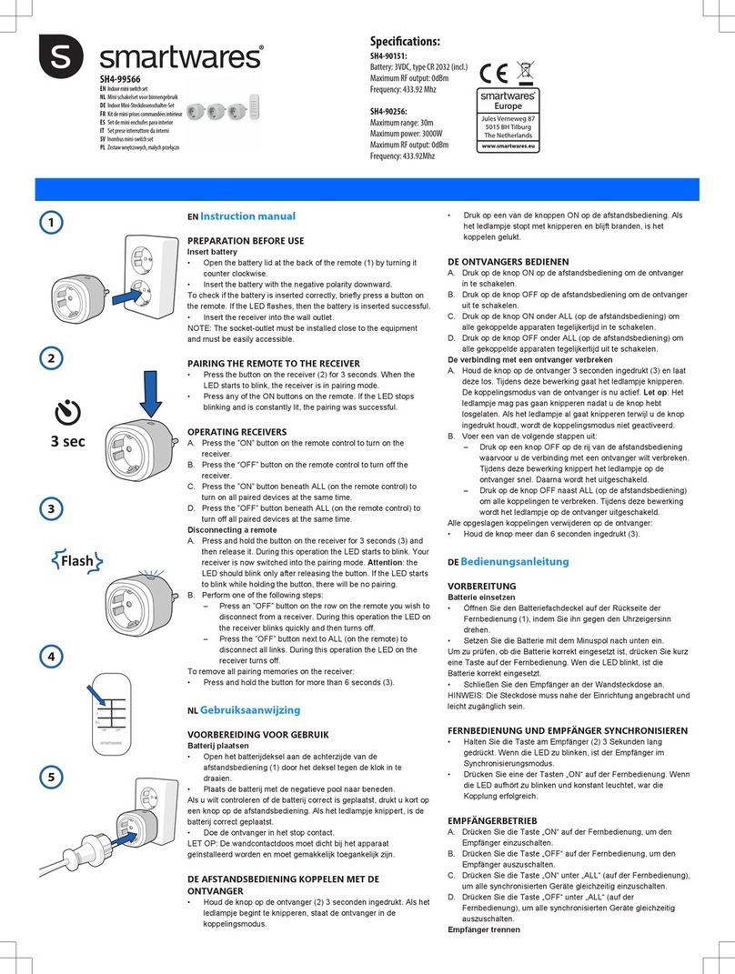 Smartwares SH4-99566 instruction manual