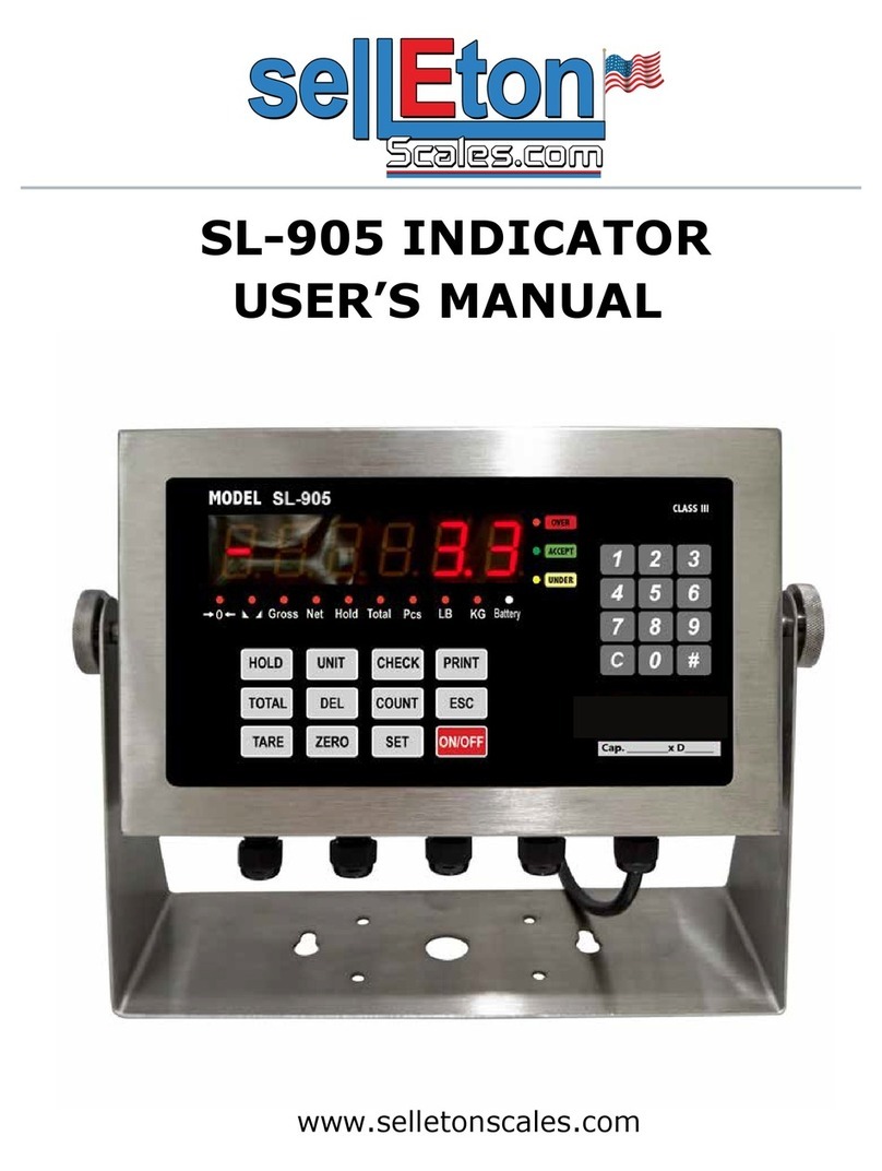 SellEton Scales SL-905 user manual