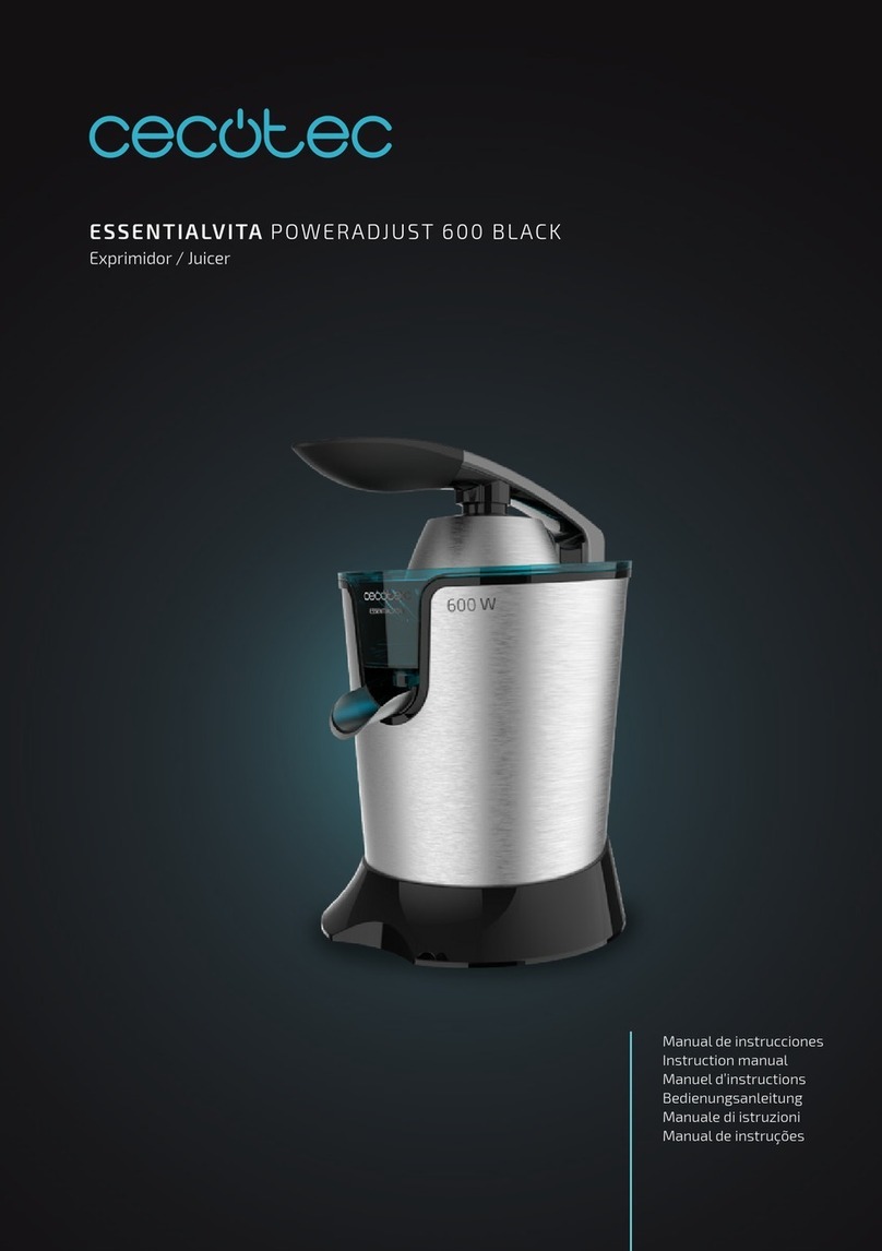 cecotec Zitrus PowerAdjust 600 Black User manual cecotec Zitrus PowerAdjust 600 Black User manual