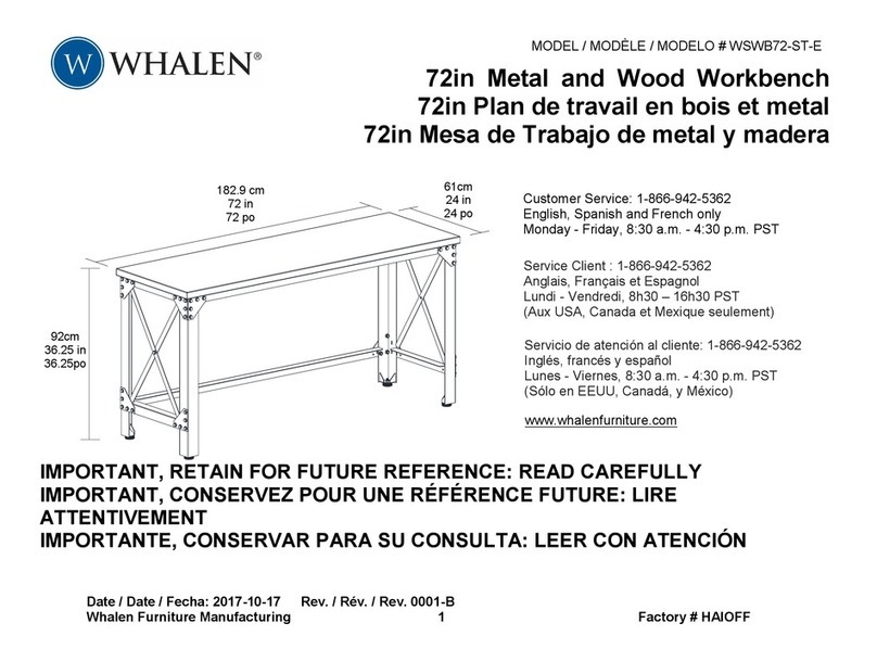 Whalen WSWB72-ST-E User manual Whalen WSWB72-ST-E User manual