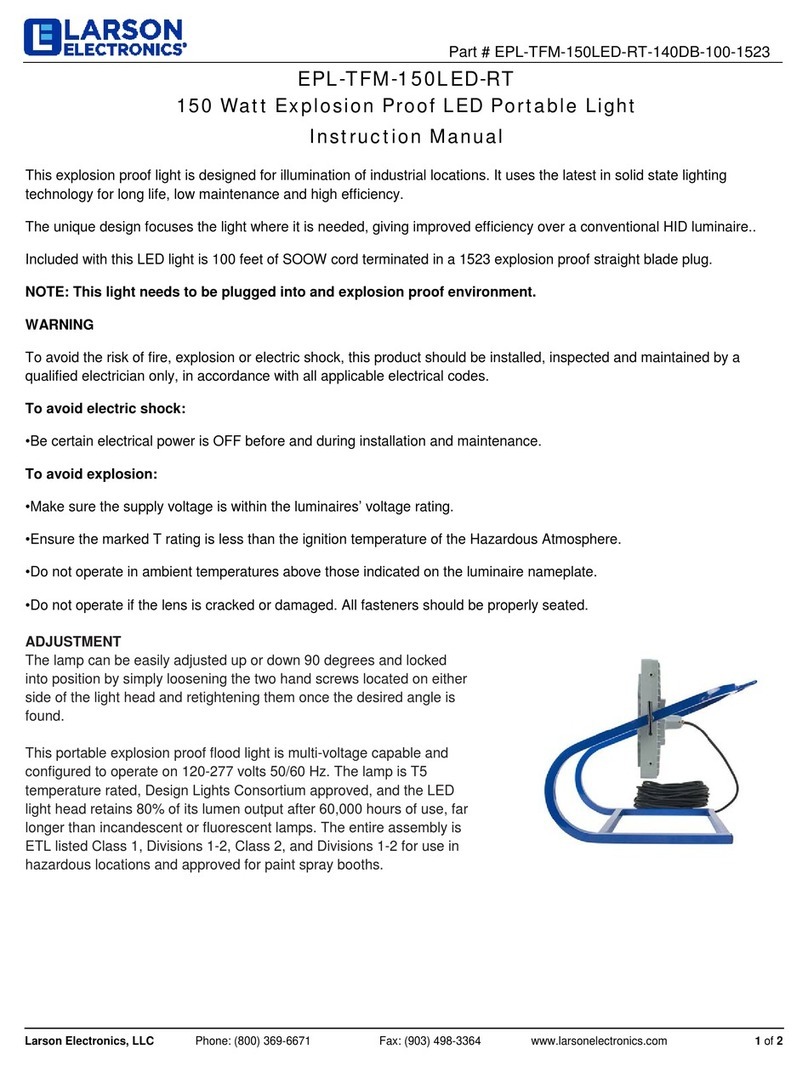Larson Electronics EPL-TFM-150LED-RT User manual