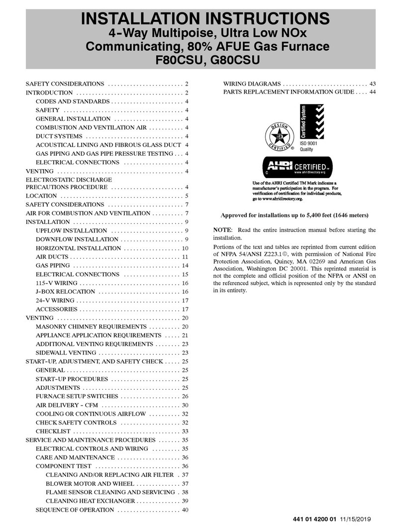 AHRI F80CSU installation instructions AHRI F80CSU installation instructions