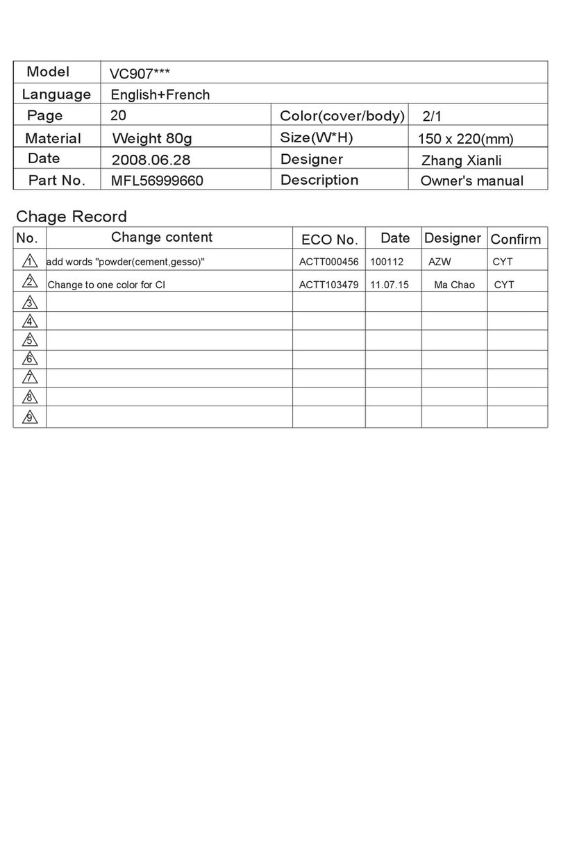 LG VC9075R User manual