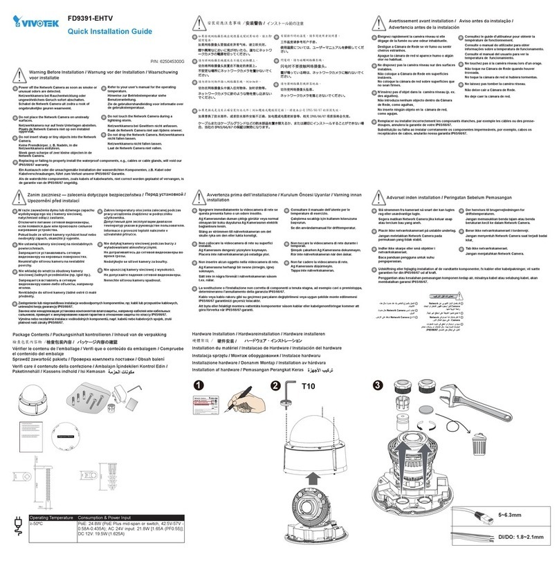 Vivotek FD9391-EHTV User manual