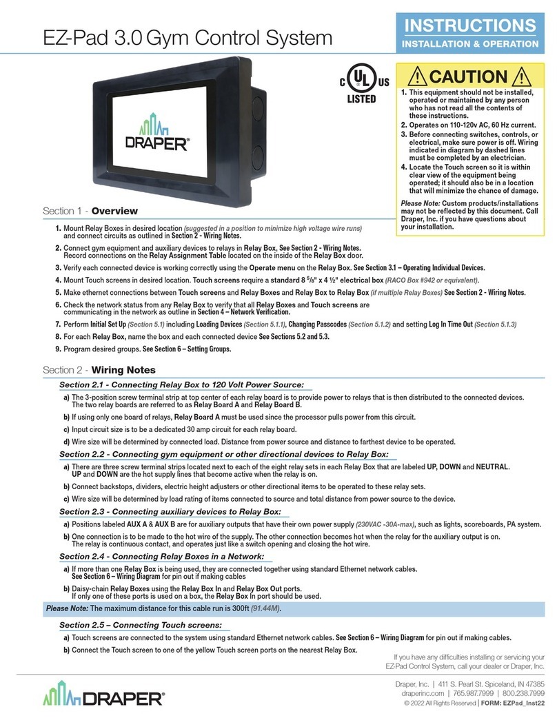 Draper EZ-Pad 3.0 User manual