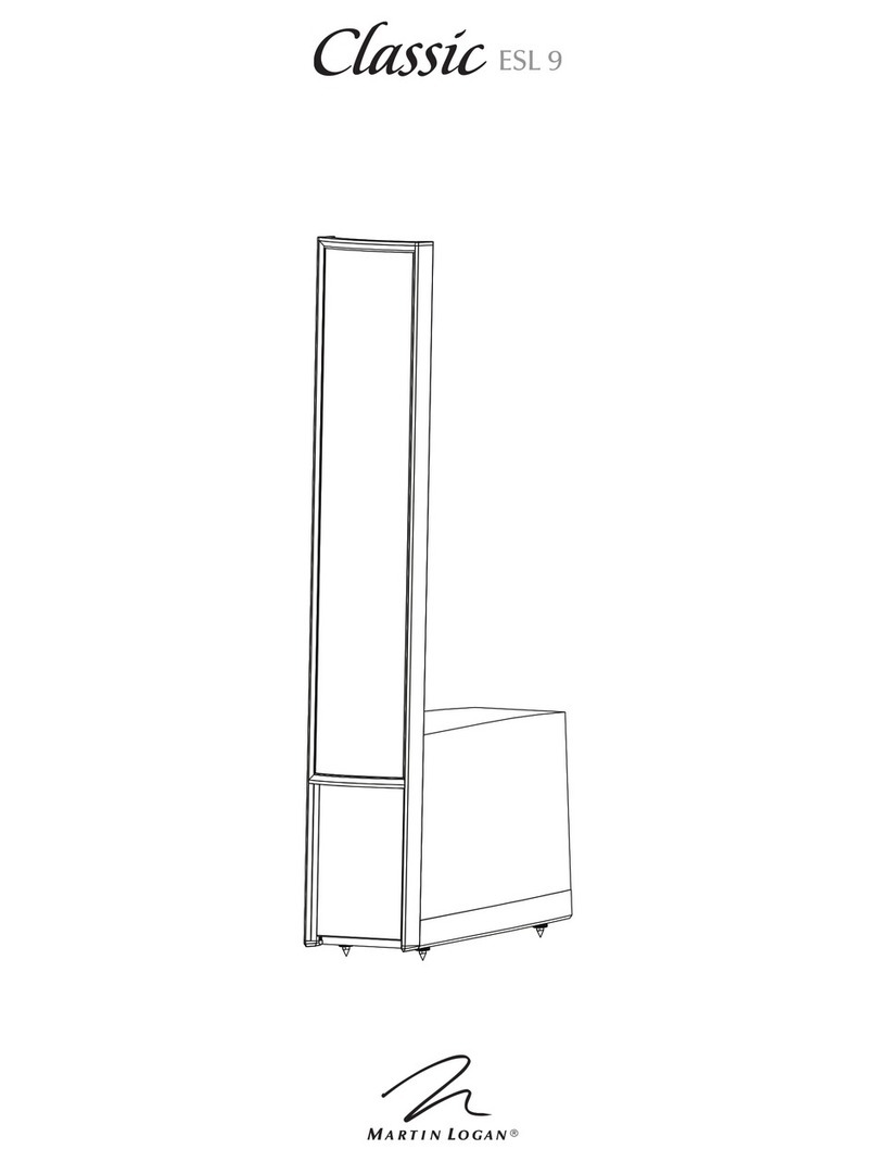 MartinLogan classic ESL 9 user manual