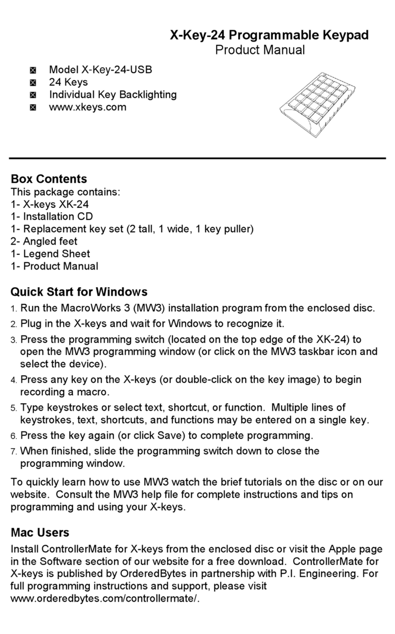 X-keys X-Key-24-USB User manual