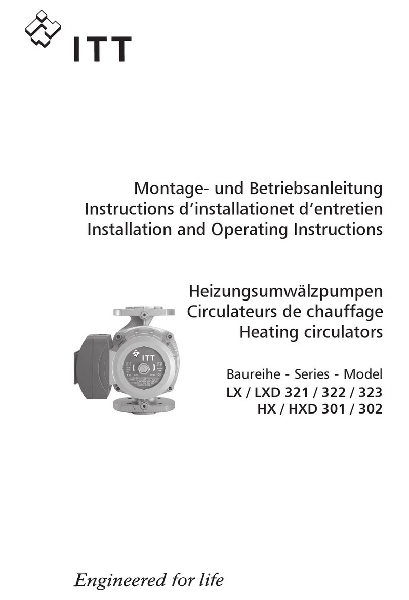ITT LX Series Installation and operating instructions
