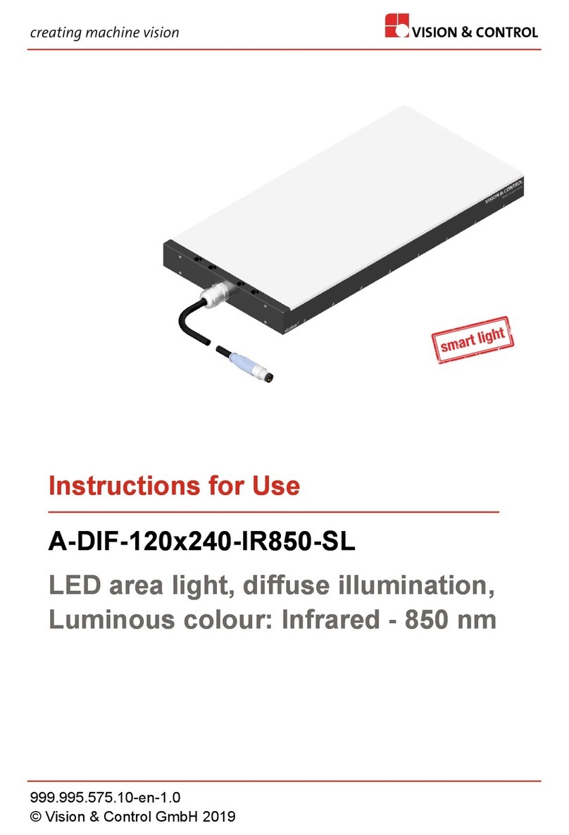 Vision & Control A-DIF-120x240-IR850-SL Instructions for use Vision & Control A-DIF-120x240-IR850-SL Instructions for use