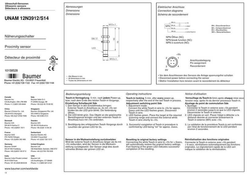 Baumer UNAM 12N3912/S14 manual