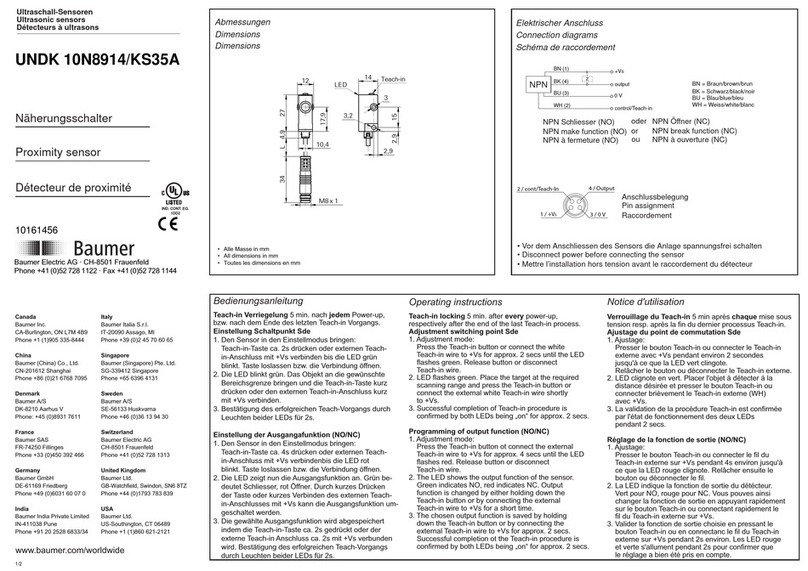 Baumer UNDK 10N8914/KS35A User manual