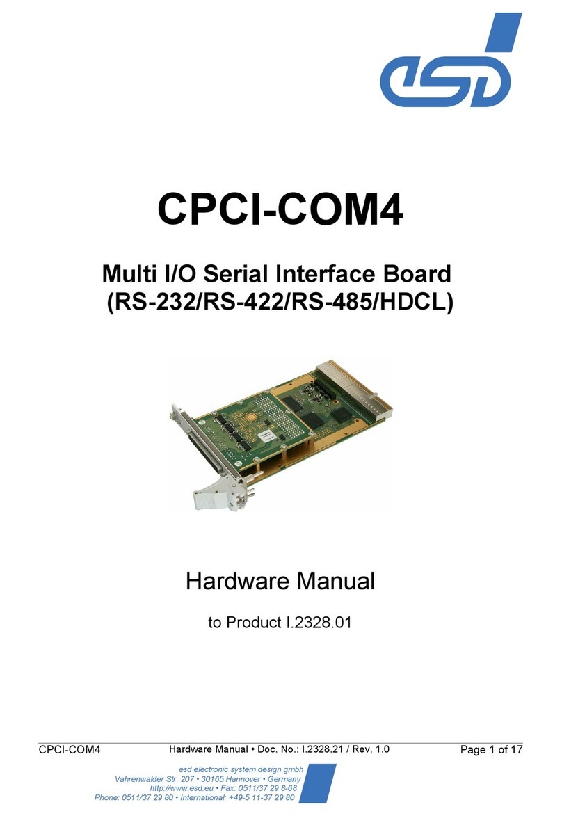 ESD CPCI-COM4 Hardware manual