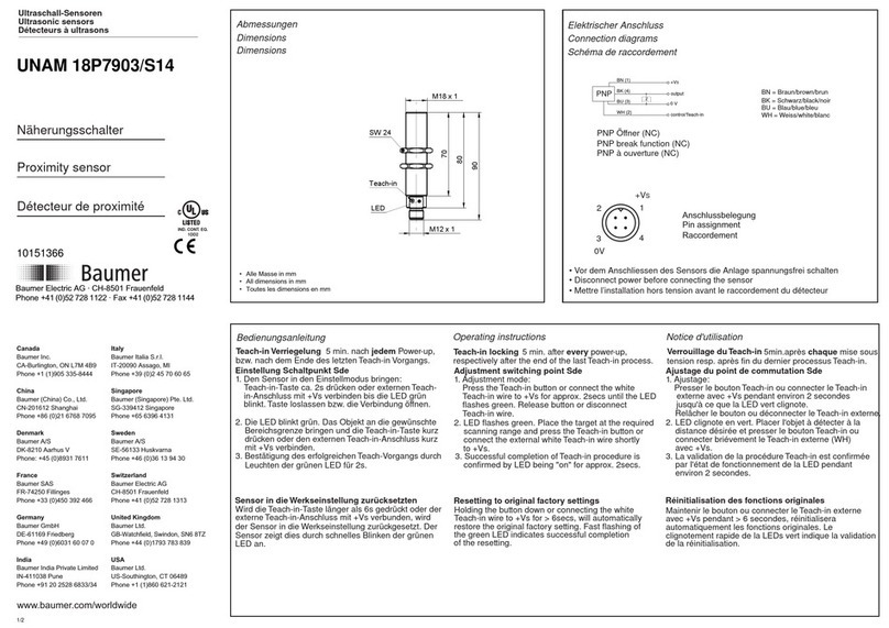 Baumer UNAM 18P7903/S14 User manual