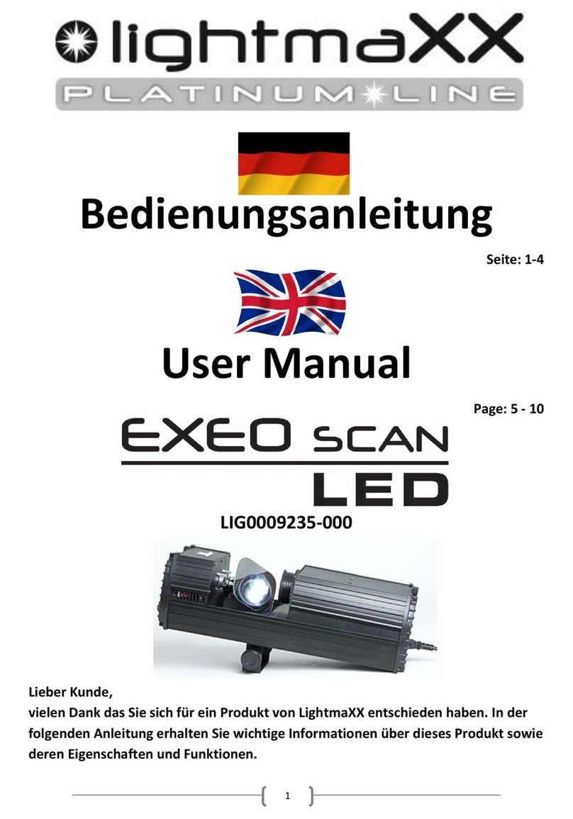 Lightmaxx Platinum EXEO Scan LED User manual Lightmaxx Platinum EXEO Scan LED User manual
