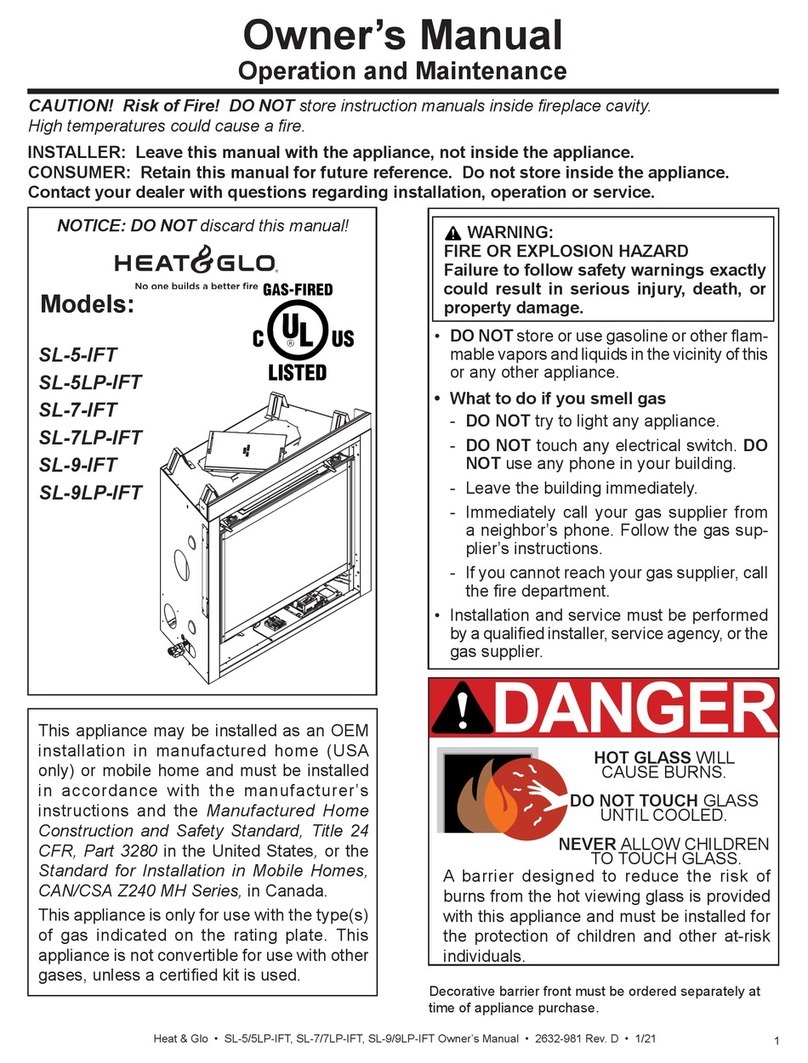 Heat & Glo SL-5LP-IFT User manual Heat & Glo SL-5LP-IFT User manual