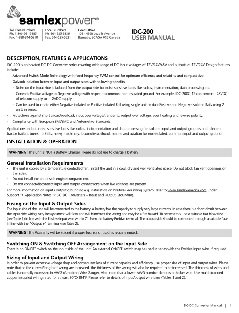 Samlexpower IDC-200 User manual Samlexpower IDC-200 User manual