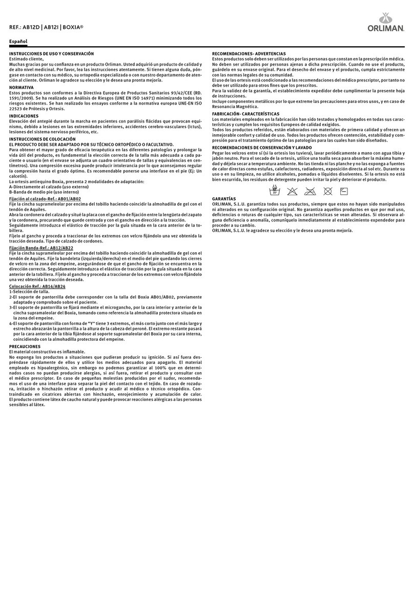 Orliman BOXIA AB12D Manual
