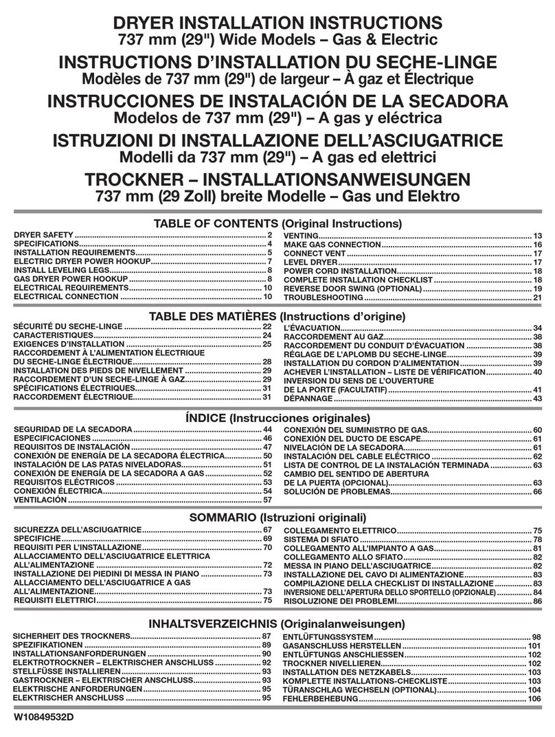 Maytag 4KMEDC315FW0 installation instructions