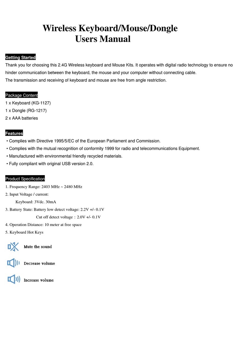 Chicony Electronics KG-1127 User manual
