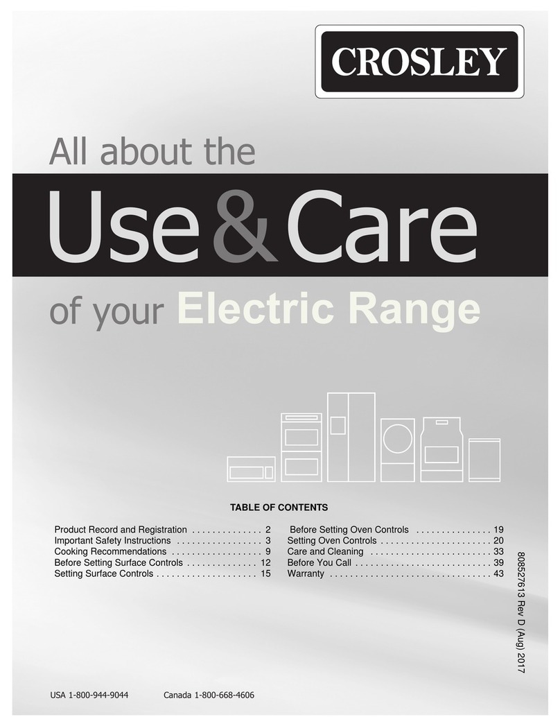 Crosley CREE3877TWA User manual