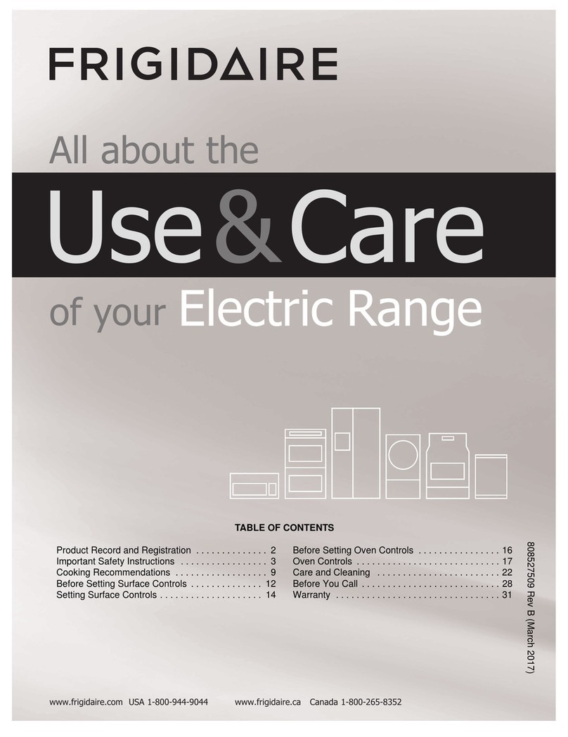 Frigidaire FFEF3012TB User manual