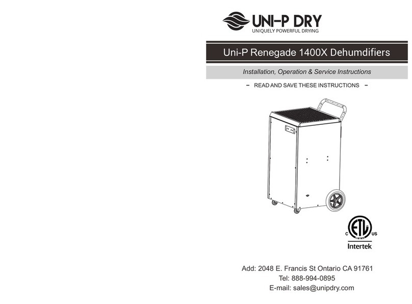 Uni-P Dry Renegade 1400X Installation, operation & service instructions Uni-P Dry Renegade 1400X Installation, operation & service instructions