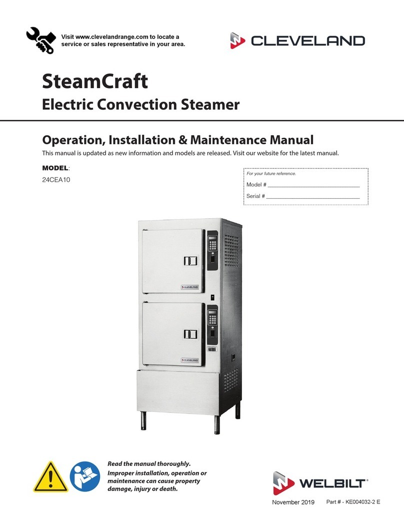 Welbilt Cleveland SteamCraft 24CEA10 Operation installation maintenance manual Welbilt Cleveland SteamCraft 24CEA10 Operation installation maintenance manual